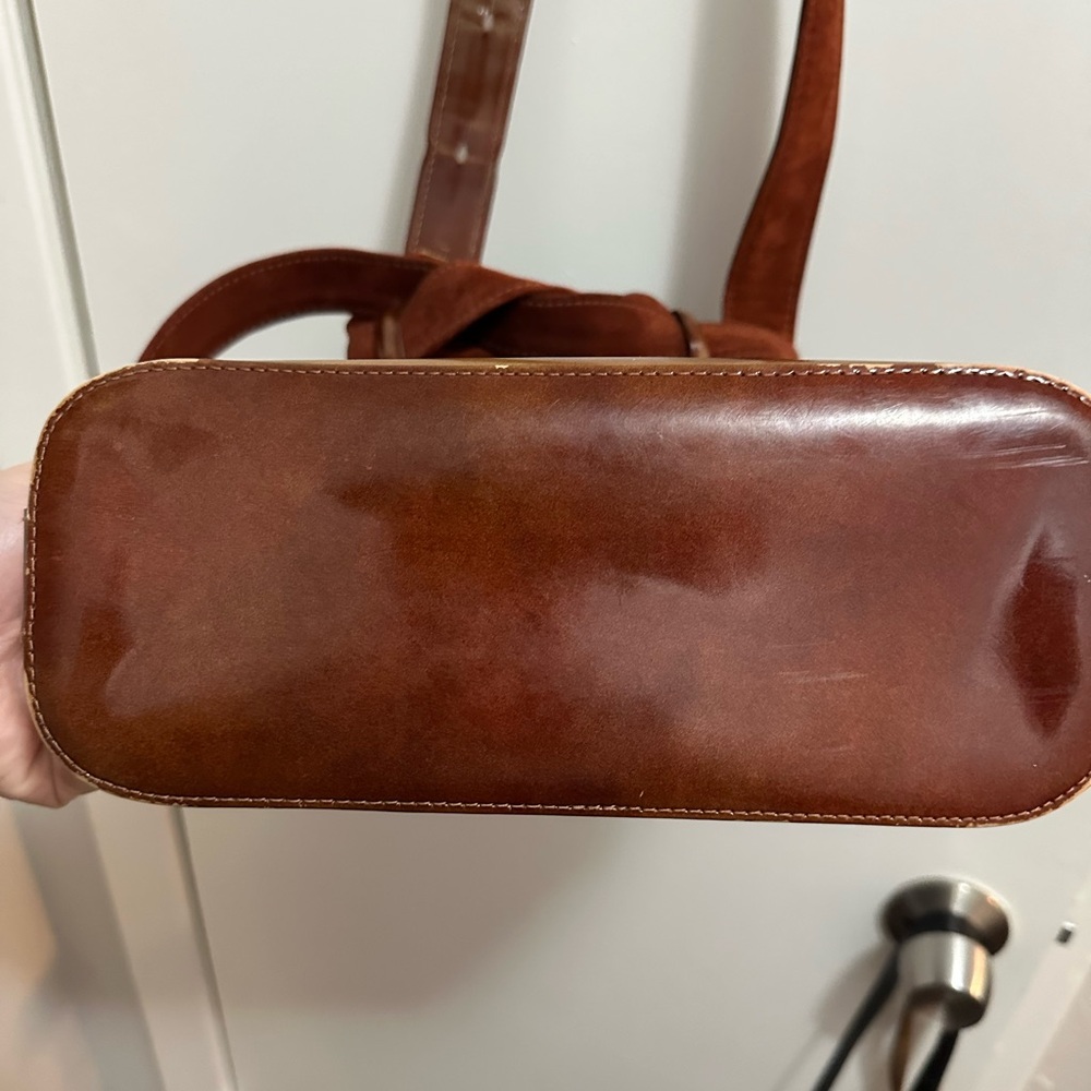 Longchamp Brown Suede Crossbody Bag - Picture 3 of 6